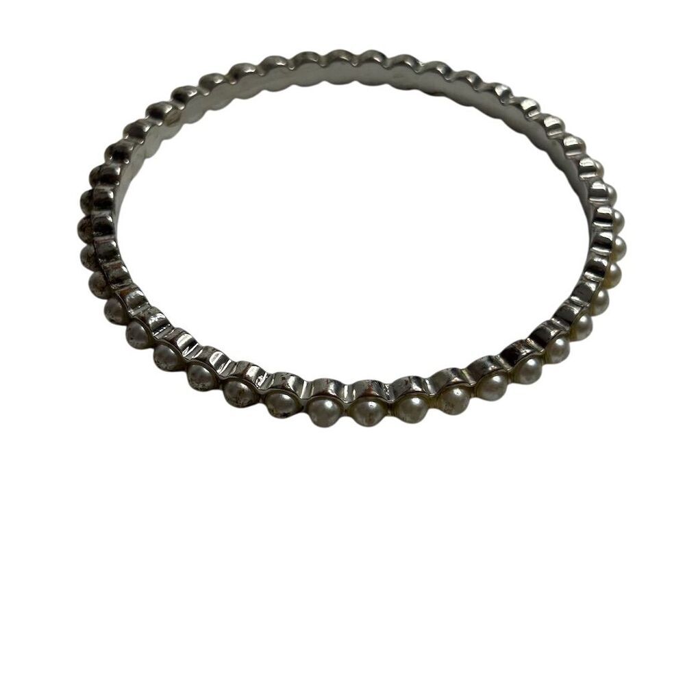 Silver Beaded Stackable Bracelet Elegant Fashion … - image 4